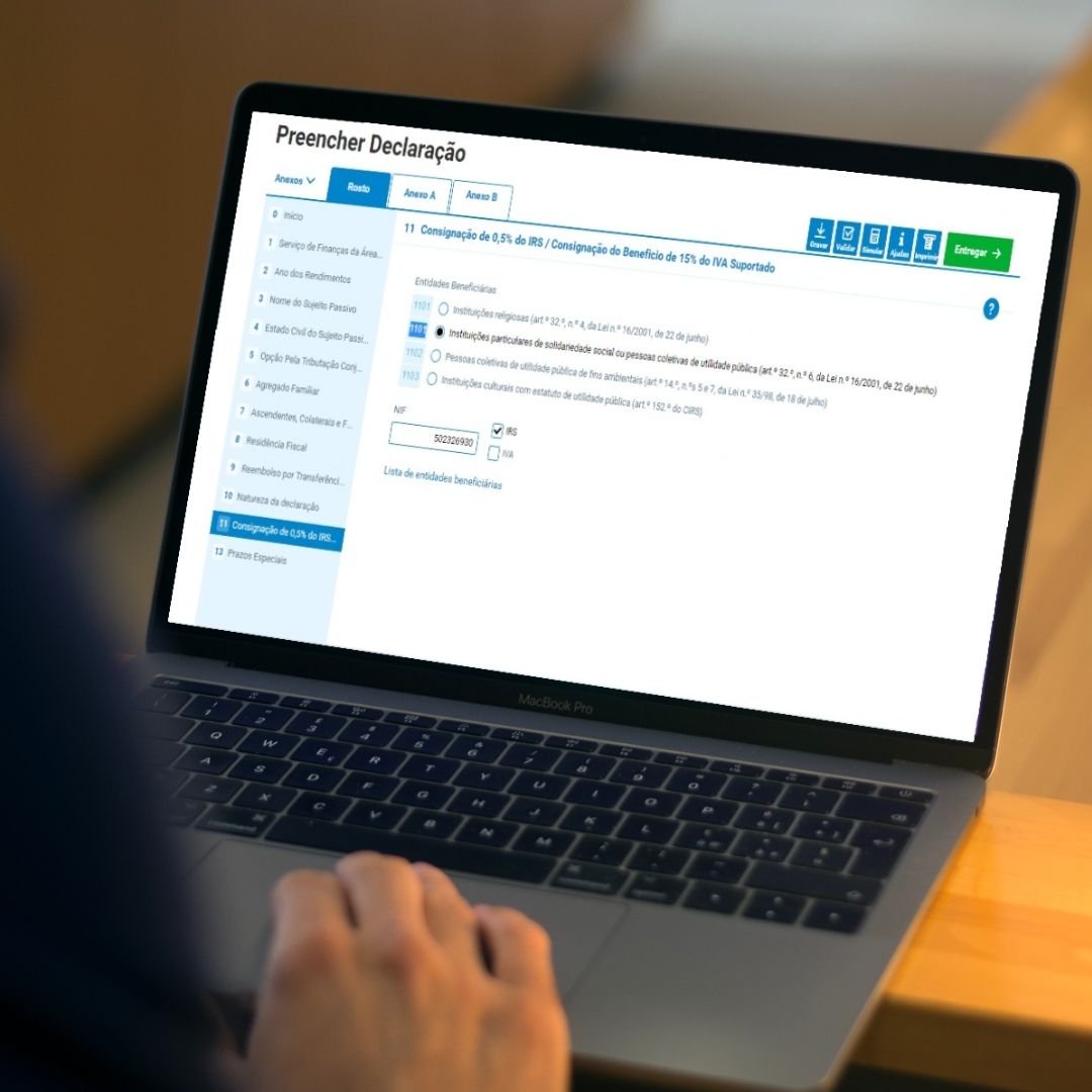 Como consignar o IRS?