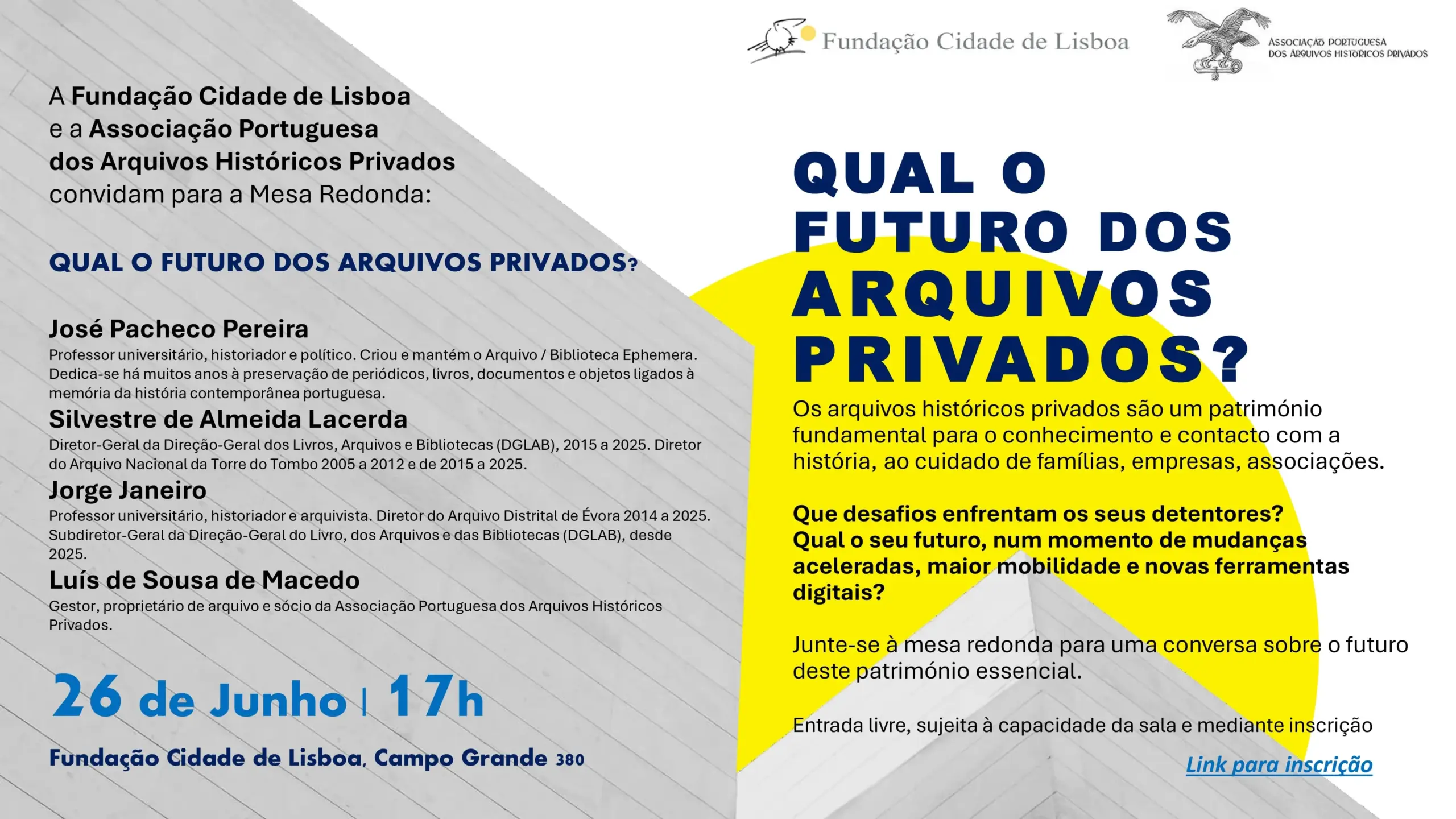 MESA REDONDA - Qual o Futuro dos Arquivos Privados?