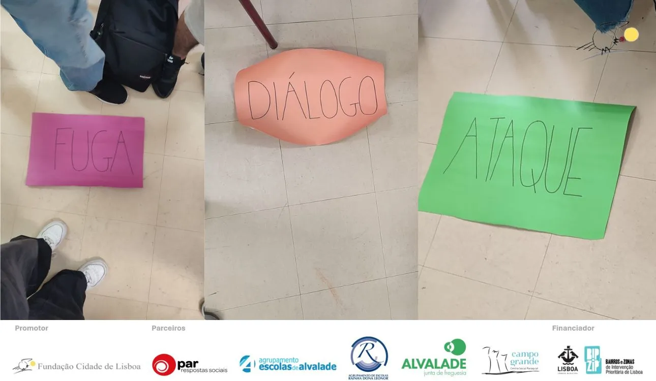 3 sessões por turma, dinamizadas pela PAR Respostas Sociais, entre março e maio de 2025 